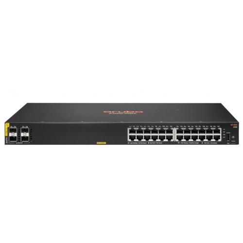 Коммутатор Aruba 6100 24G CL4 4SFP + Swich L2, 10/100/1000Base-T, 1G/10G SFP+, PoE