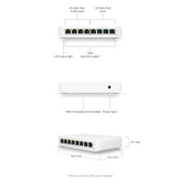 Коммутатор - Ubiquiti USW-LITE-8-PoE 8-port L2